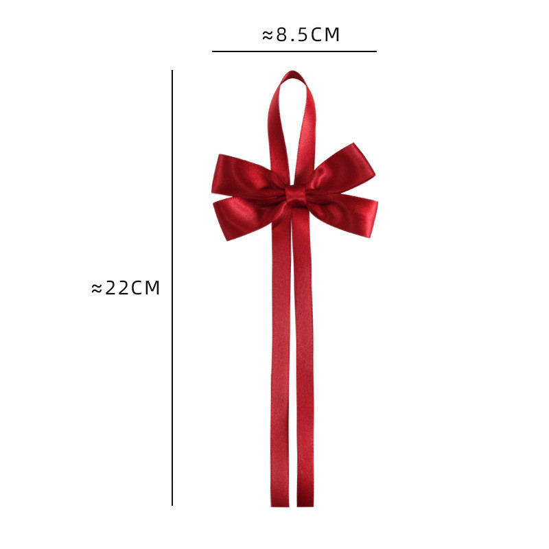 Gold Pre Tied Satin Ribbon Bow With Elastic Loop Satin Ribbon For Gift Wrapping
