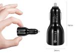 Vehicle Dual USB Ports 36W 6A QC 3.0 Car Charger