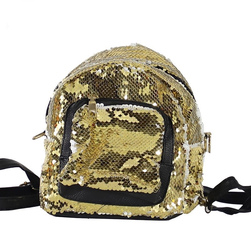 Custom Photo Glitter Sequin Backpack Trendy Travel Backpack For Sublimation Printing