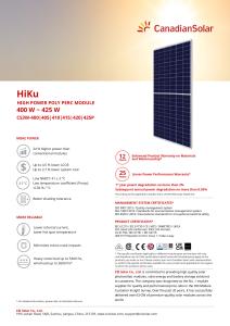 China CANADIAN Polycrystalline Solar Panel 420W 405W wholesale