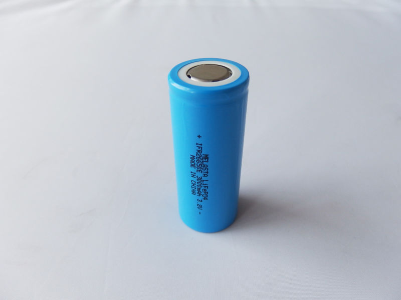 3.2V 3000mAh Lithium Iron Phosphate Rechargeable Battery (IFR26650E)