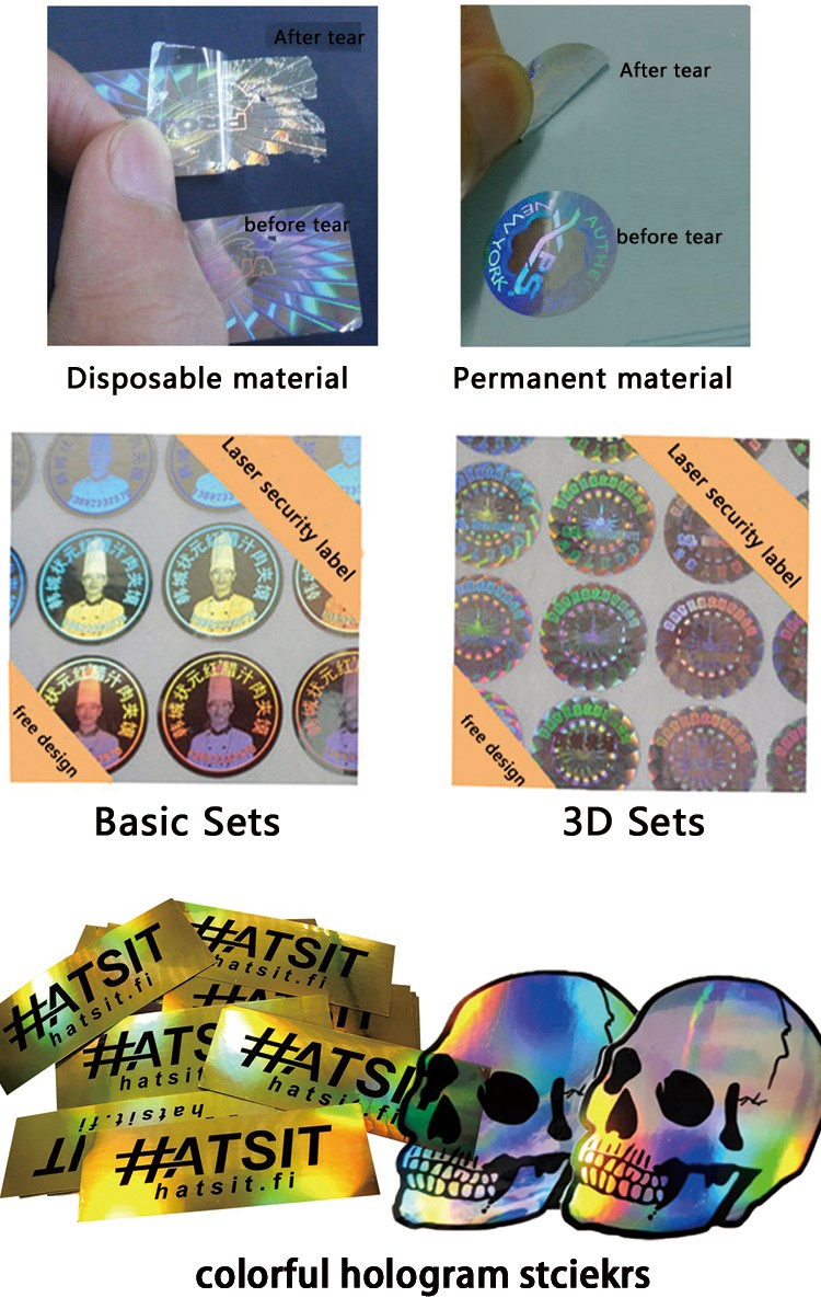 3D Genuine Dynamic change Security Hologram Stickers