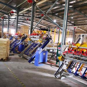 China Solid Wooden Pallets Assembly Machine With Pallet Stacker wholesale