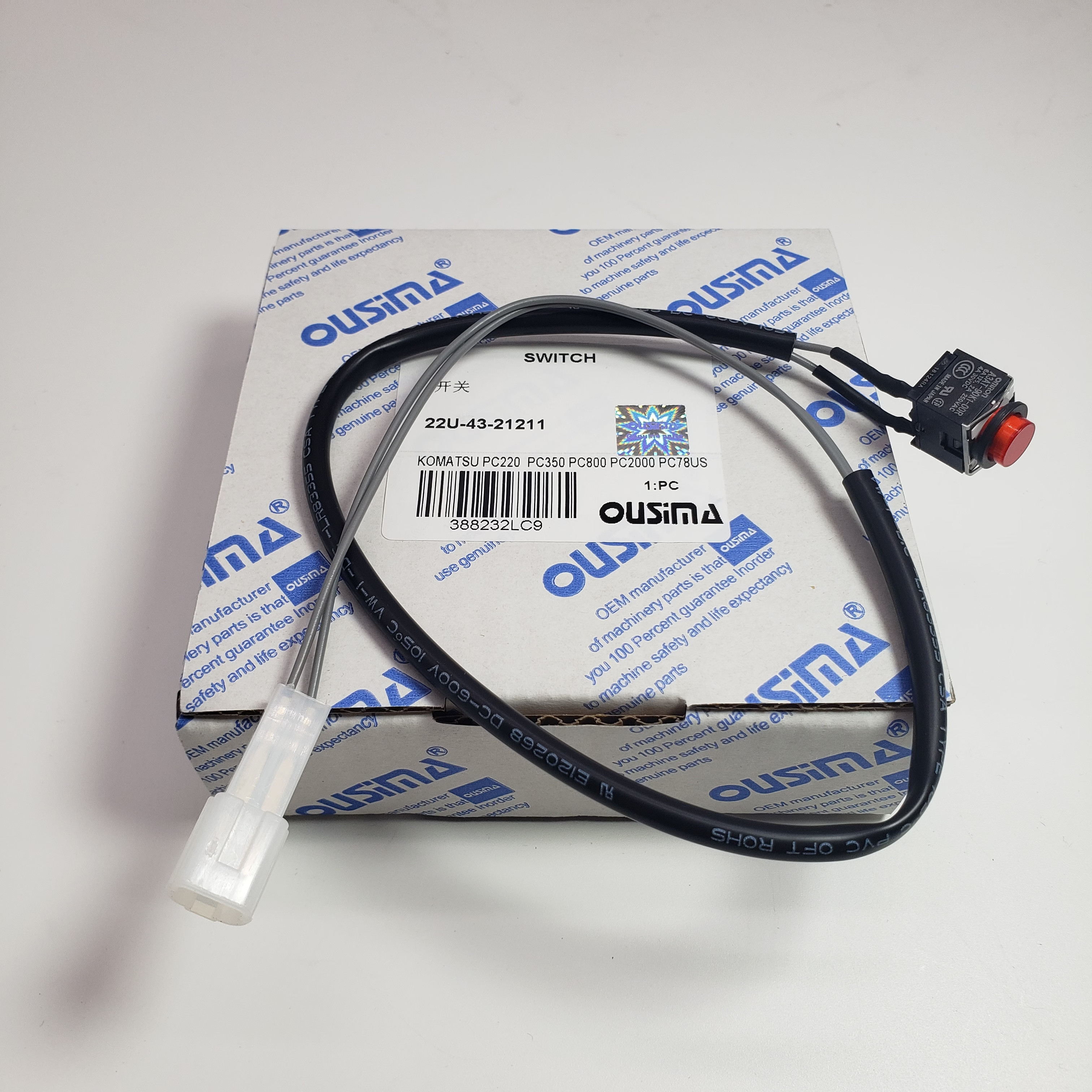 Horn Switch Wiring Harness 22U-43-21211 For KOMATSU PC220 PC300 PC350
