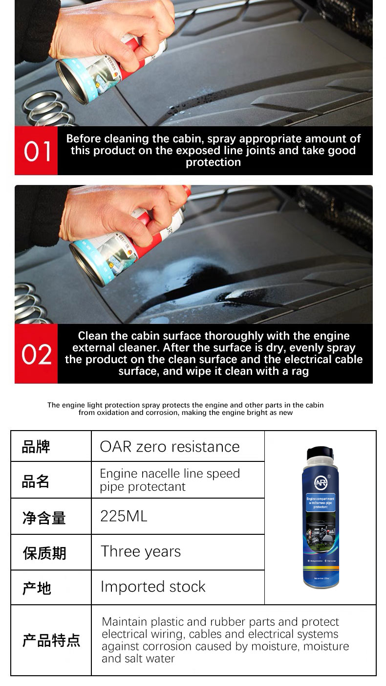 OAR Line Speed Pipe Protectant The Ultimate Choice for Engine Compartment Maintenance
