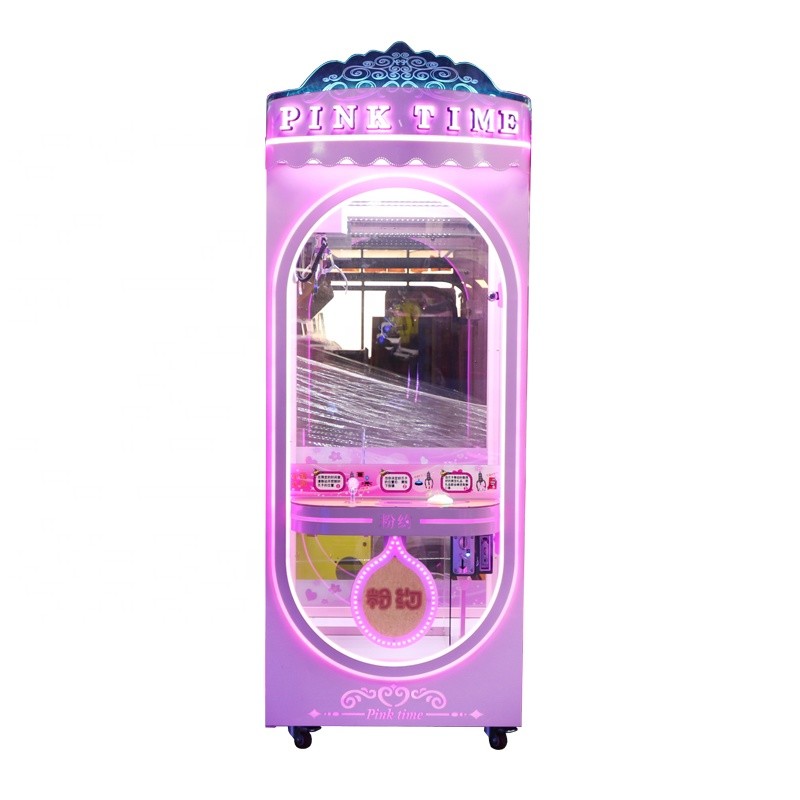 Pink Date Arcade Coin Operated Claw Toy Crane Machine