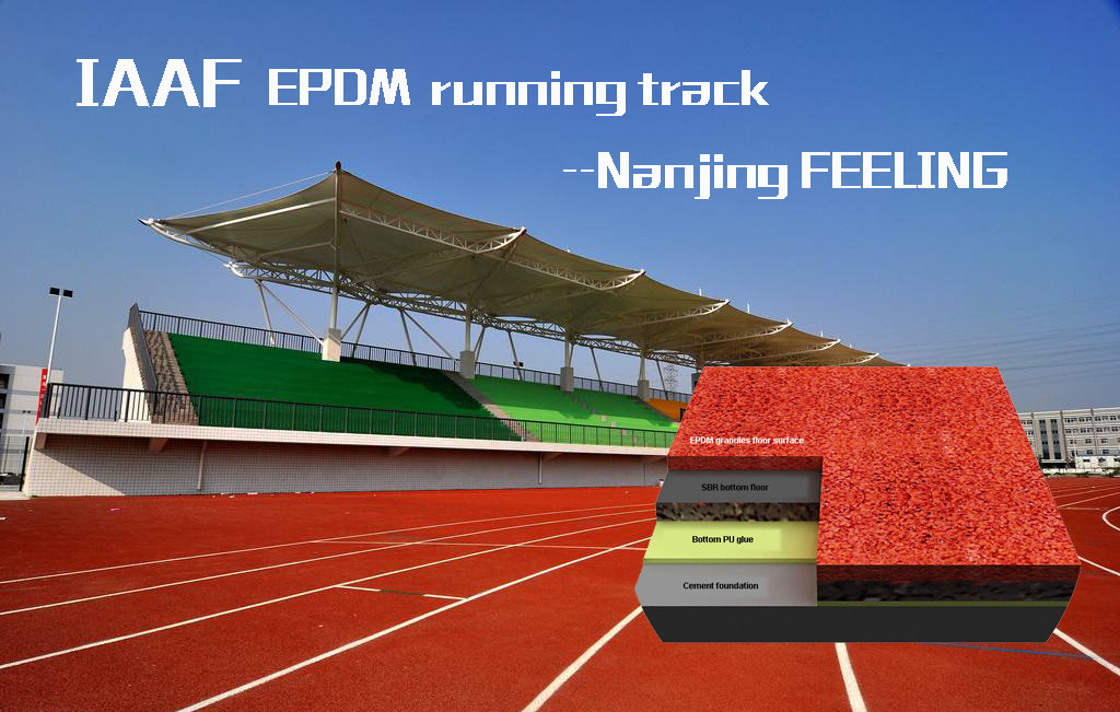 24 COLORS Synthetic Athletic Track Rubber Indoor Running Track Anti Skidding