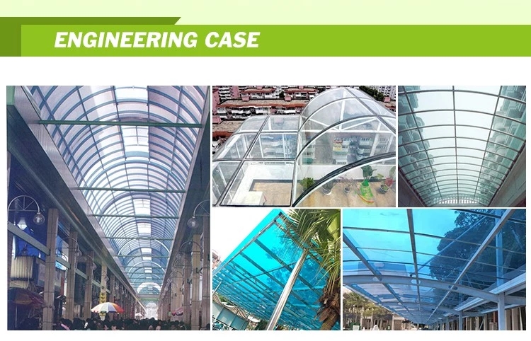 Outdoor Modern 10mm PC Sheet Heat Insulation Hollow Sheet Plastic Twin Wall