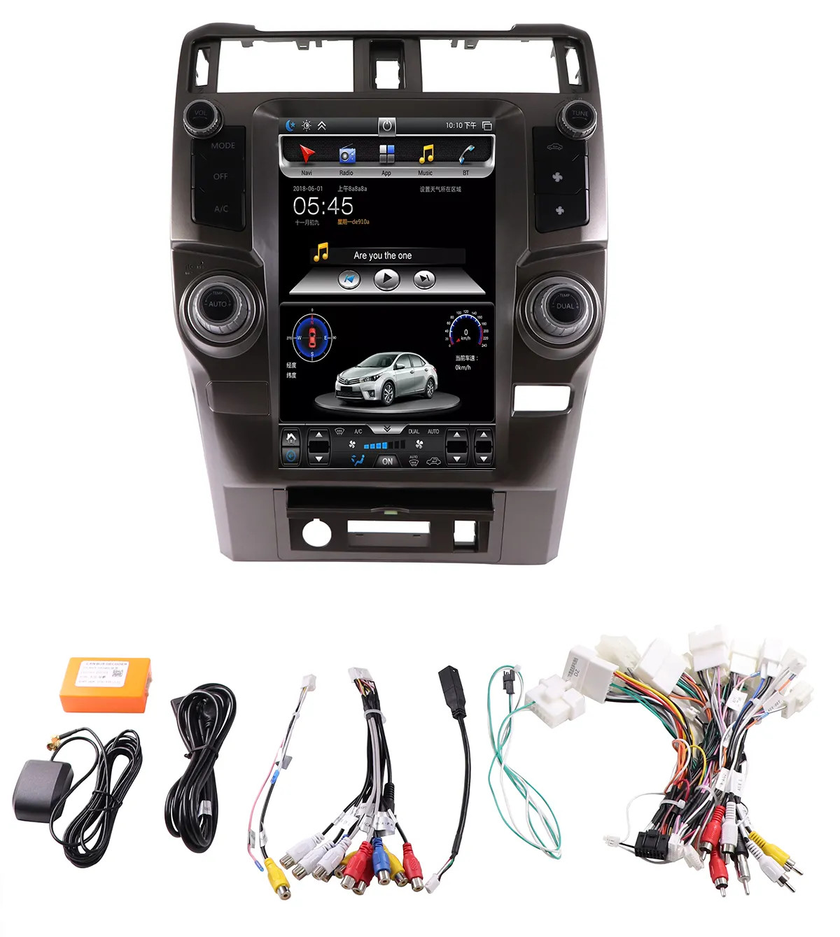 13.6'' Car Android 13 Screen For Toyota 4Runner 2010-2023 Car Infointment System