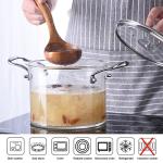 2.3L 3.5L Transparent Borosilicate Glass Soup Pot