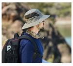 Summer Men'S Outdoor Leisure Big Brim Two Styles Fisherman Hat With Windproof