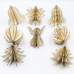 Christmas Tree Ornament 3D Wooden Hanging Decoration