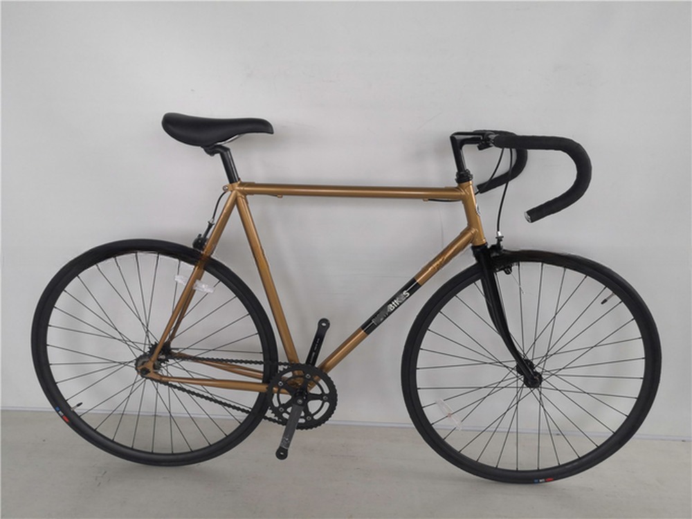 58cm 60cm White Frame Red Rim 700c Single Speed Fixie Fixed Gear Bike Double V Brake