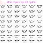 27mm Length Faux Natural False Eyelashes Magnetic Lashes With Liner