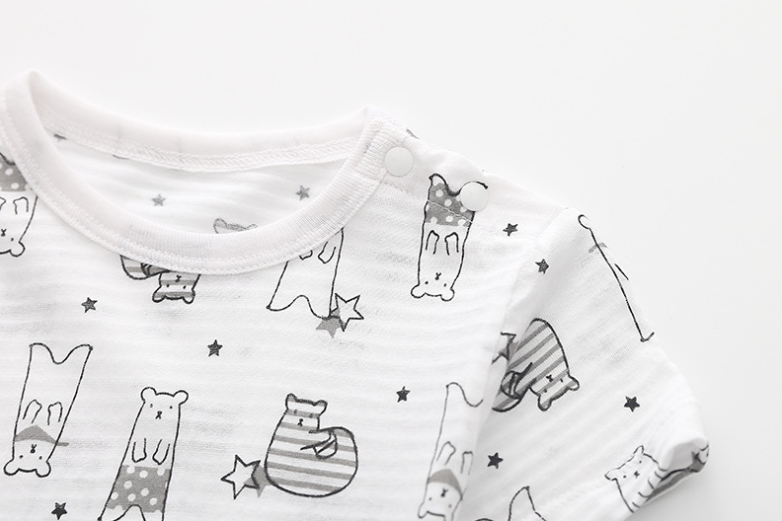 Animal Sublimation Printing T Shirts Newborn Cotton Romper Unisex Gender