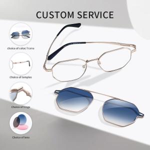 China Men'S Women'S Custom Sunglasses Metal Polarized Matte Finish Prescription Lens wholesale