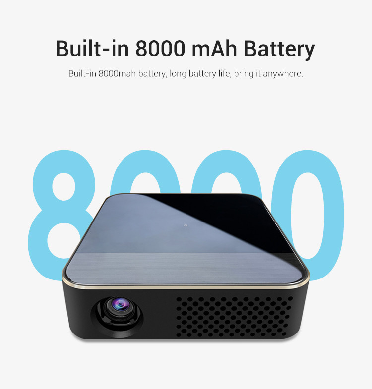 480P Small Wifi DLP Mini Projector Pocket Home Theater Android HD