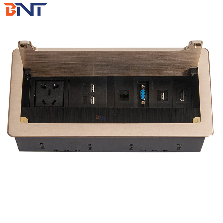 multi function desktop power sockets /conference desk usa power plug with usb control