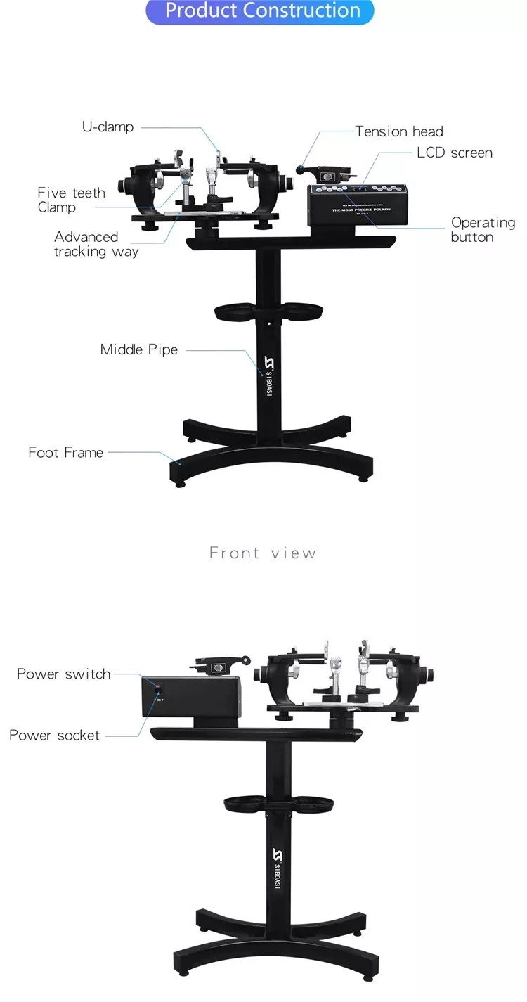 Automatic Siboasi Tennis Racket Stringing Machine With Storage Memory
