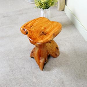 China Apartment Retro Style Irregular Shape Pine Solid Wood Stool wholesale
