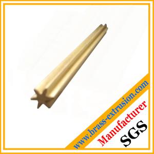 China star shape brass extrusion profile rods wholesale