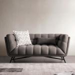 Tufted Sectional Loveseat Sleeper Sofa Bed Pull Out Yellow Velvet