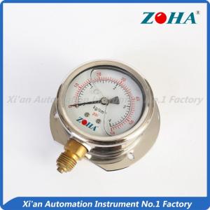 China Chemical Panel Mount Pressure Gauge / Shock Proof Pressure Gauge - 0.1~0~60MPa wholesale