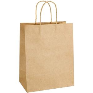 China ISO Recyclable Brown Kraft Paper Sack Bags Custom Logo for food delivery wholesale