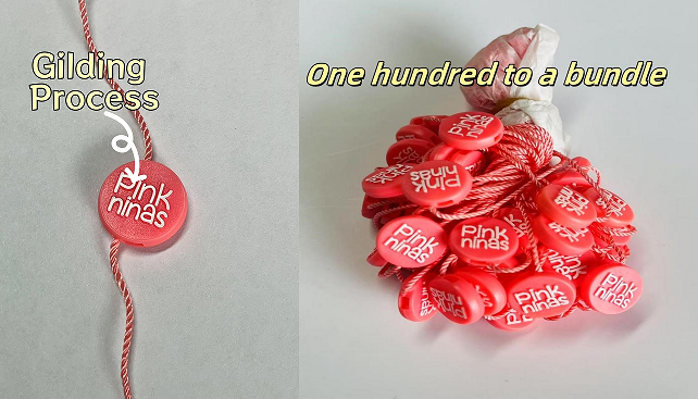 OEM Bulk Quantities Plastic Fastener Hang Tags With Snap Lock Pins And Security Loops