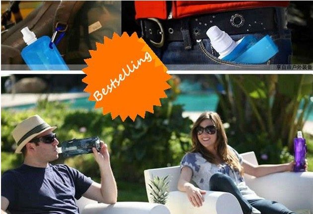 2013 NEW style plastic folding water bag/folding water bottle