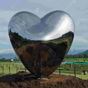 China Love Me Large Outdoor Stainless Steel Sculpture Mirror Polished wholesale