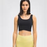 High Quality Removable Pads Shock Proof Cross Front Crop Top Sportwear Fashion