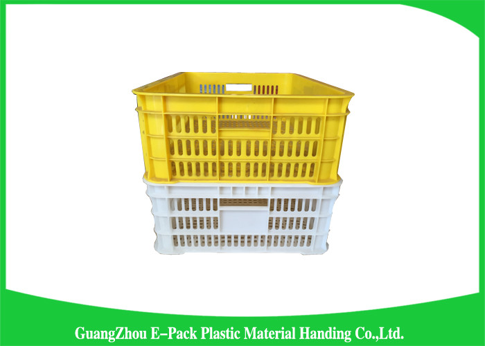 Economic Plastic Storage Food Crates / Stackable Storage Containers