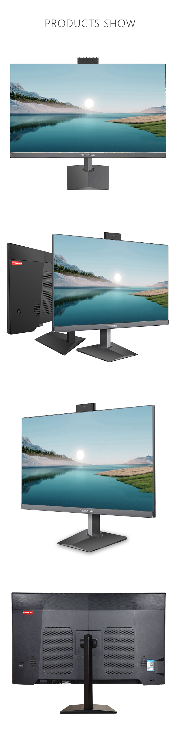 230 W Esonic Hd High Brightness Win 10 Support 23.6 Inch All In One Computer For School