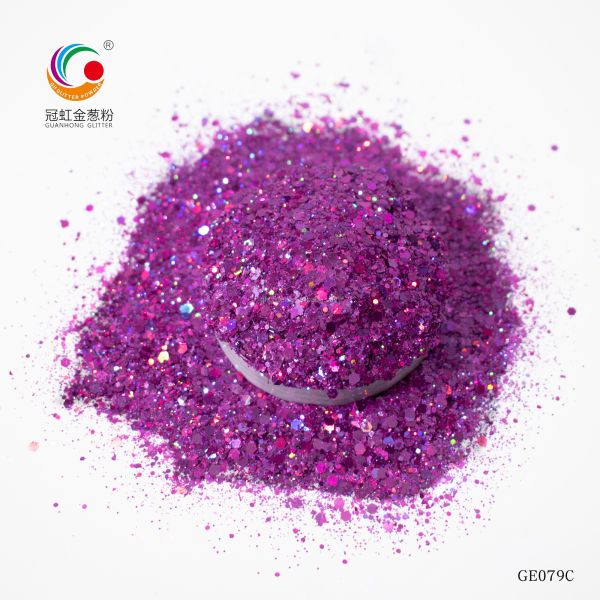 PET Hexagonal Laser Chunky Glitter Mix Powder For Holiday Decoration Nails