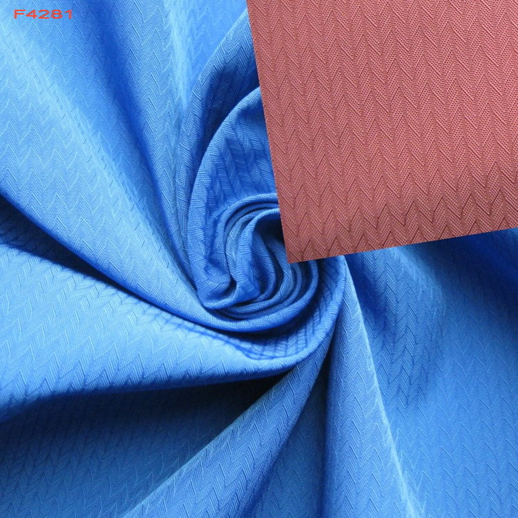 F4249 100%polyester imitation memory fabric 150D for heavy jacket