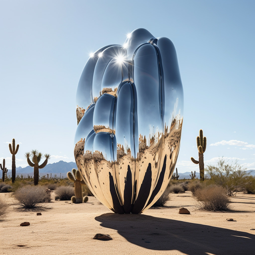 Large Modern Stainless Steel Mirror-Finish Hands Fountain Sculpture