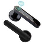 Outdoor Smart Digital Door Lock Black Aluminum Alloy Keyless Entry Door Lock