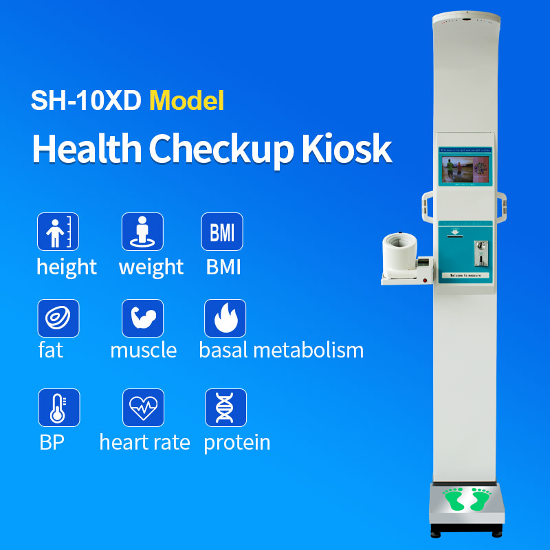Coin Operated Ultrasonic Height and Weight Machine Blood Pressure Machine Body Fat Analyzer