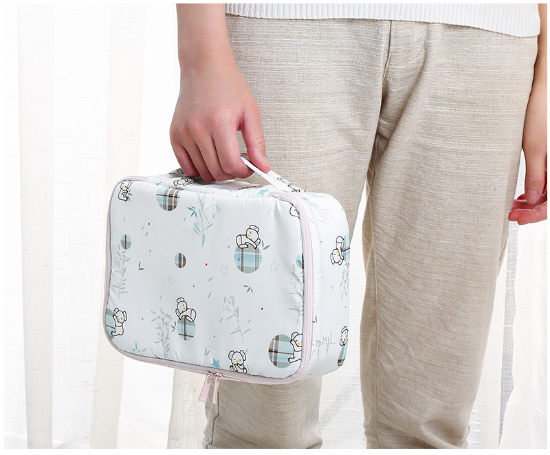 Cartoon Ladies Polyester Cosmetic Bag For Travel
