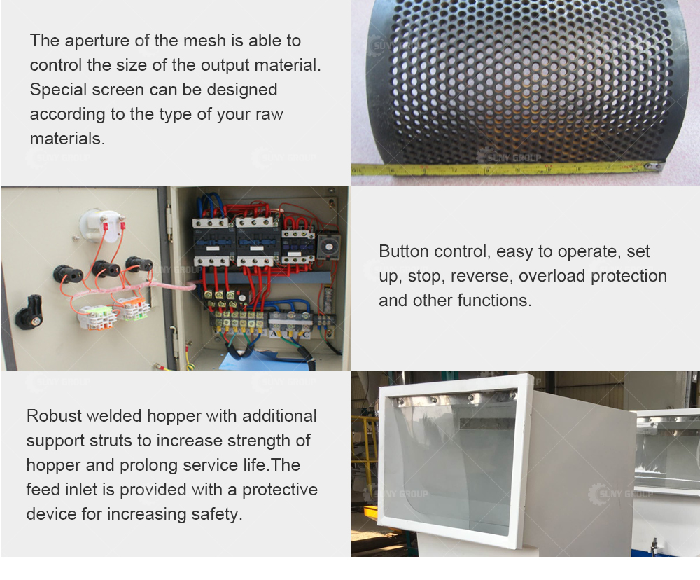Plastic Knife Type Crusher Car Crushing Machine in Customized Color for End Customers