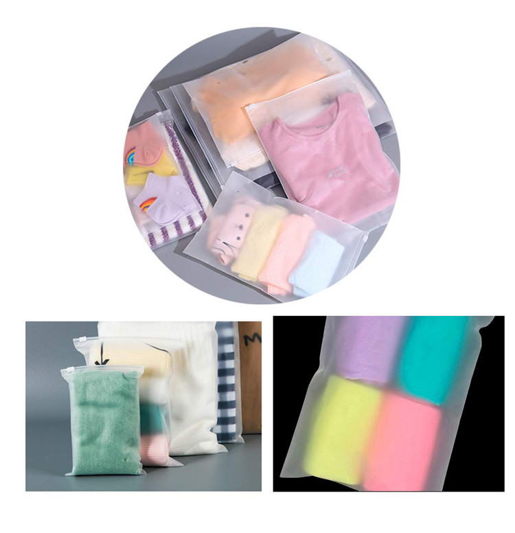 Reclosable Vent Holes Translucent Plastic Bags For Storage Frosted