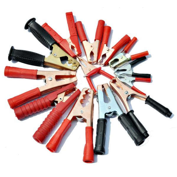 Plastic Insulated Coated Copper Boots Car Battery Alligator Clip Test Clamp 300A