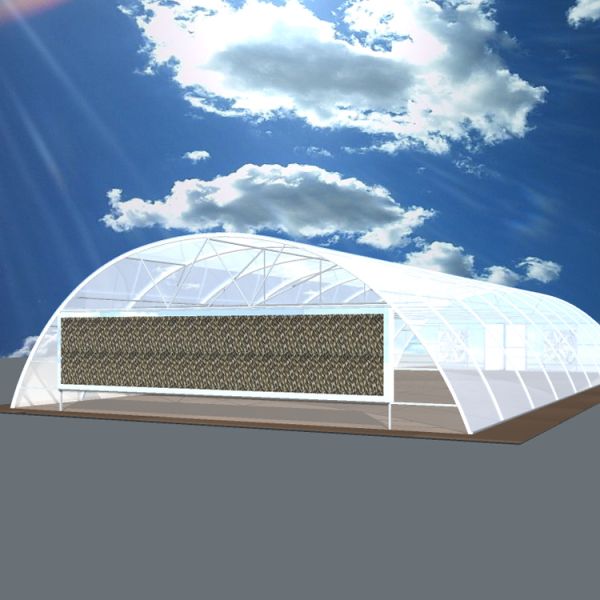 10m Width Tunnel Light Deprivation Greenhouse Single Layer With Galvanized Steel Pipe