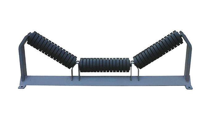 Rubber Material Impacting Trough Idler Roller Set Conveyor Spare Parts