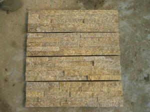 China Exterior Decoration Quartzite Stone Veneer Quartzite Natural Stone Yellow Color wholesale