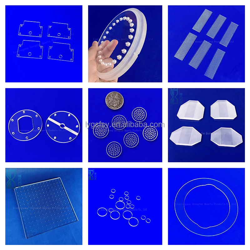 Coustomization Transparent Fused Silica Glass Sheet UV Quartz Glass Plate For UVC Led Lamp