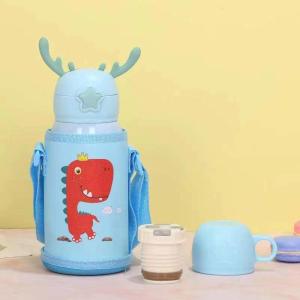 China Stainless Steel 17 Oz Unicorn Cups For Kids Cute Insulated Water Bottle With Straw Strap Leak-Proof Flask For Boys And Girls wholesale