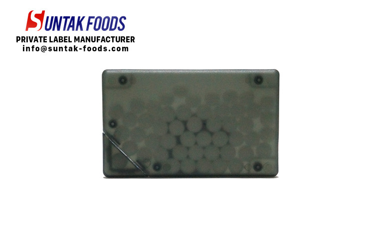 Peppermint flavors sugar free mints candy in black clear mintcard
