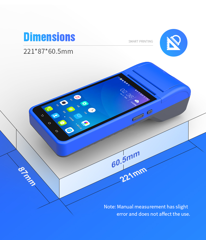 5.5 Inch Capacitive Touch Screen POS with Built-in Thermal Printer and Android System